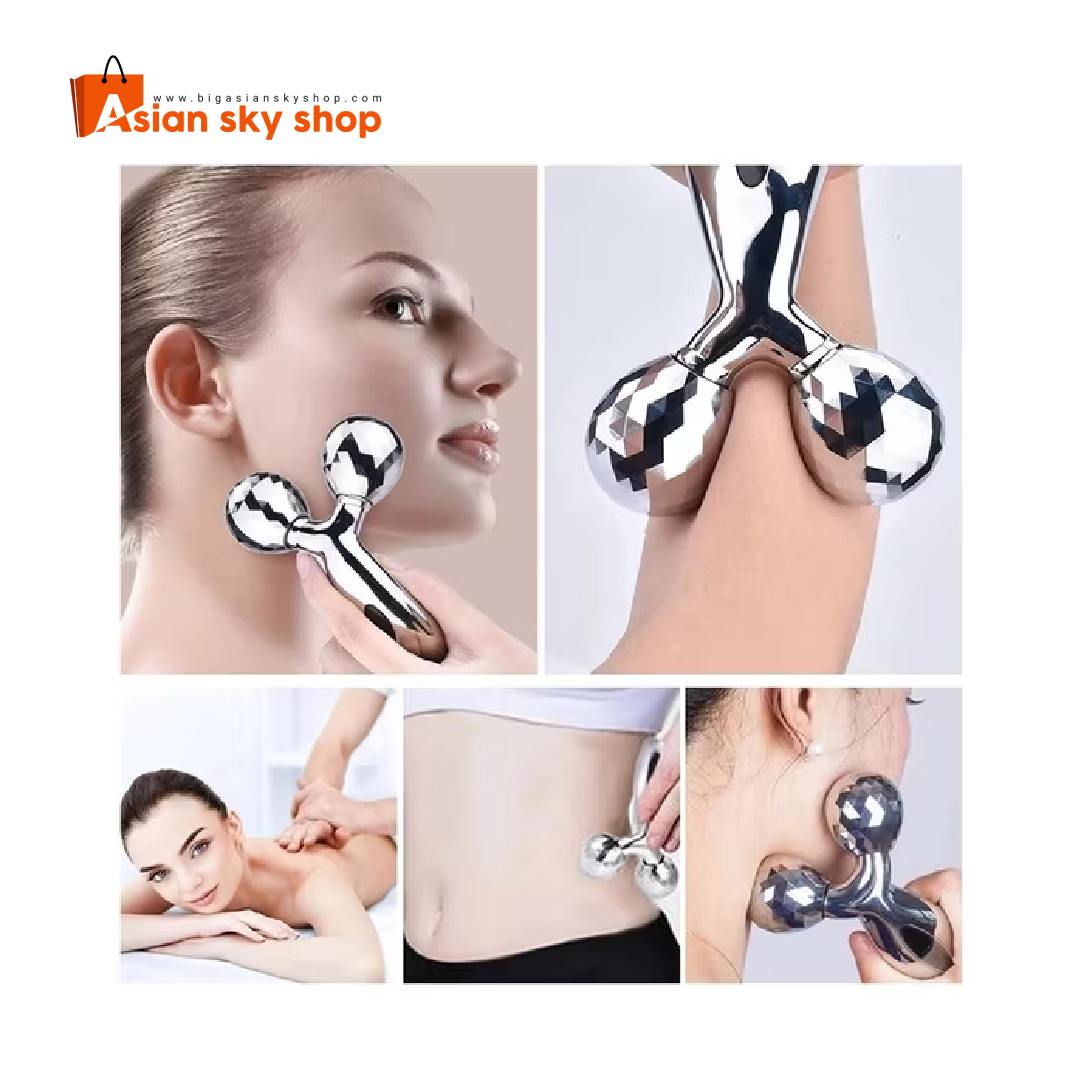 Microcurrent facial and body massage roller