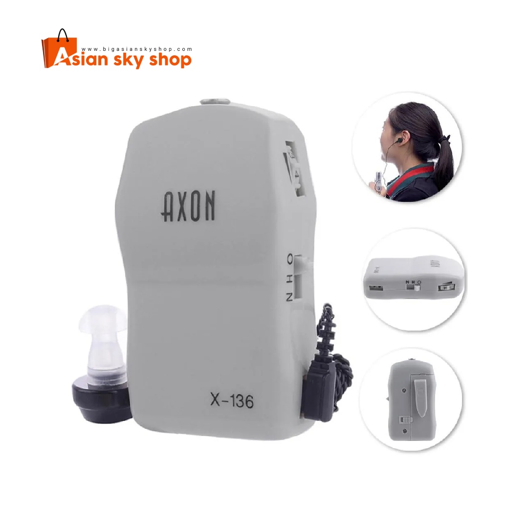 Axon Pocket Hearing Aid X-136 Axon Pocket Hearing Aid X-136 high power digital hearing amplifier device