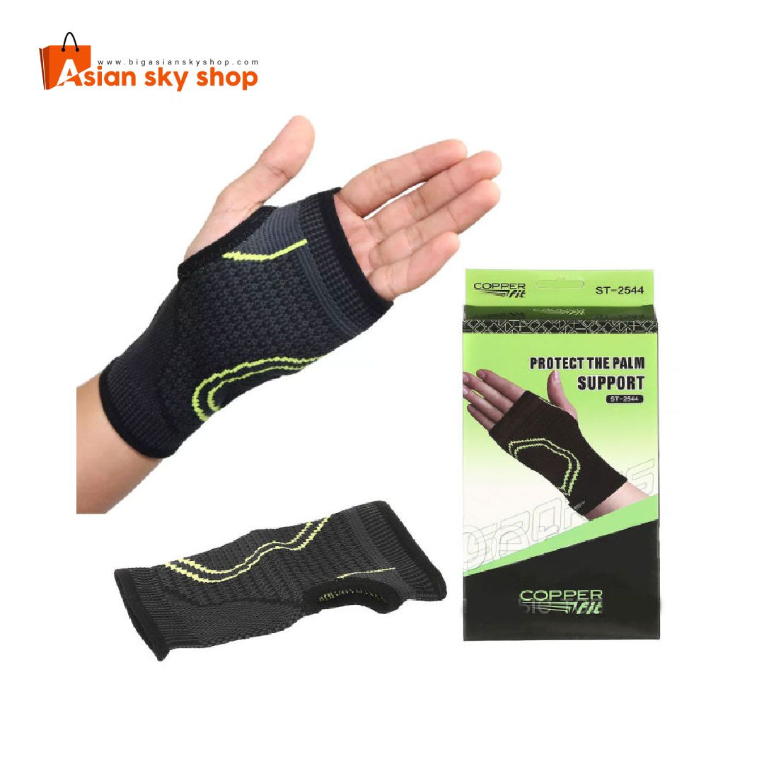 Copper Fit Palm Support Copper-Infused Hand Brace for Pain and Flexibility