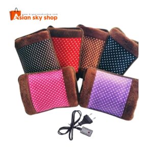 Electric Hot Water Bag close-up showing soft velvet material and insulated heating gel