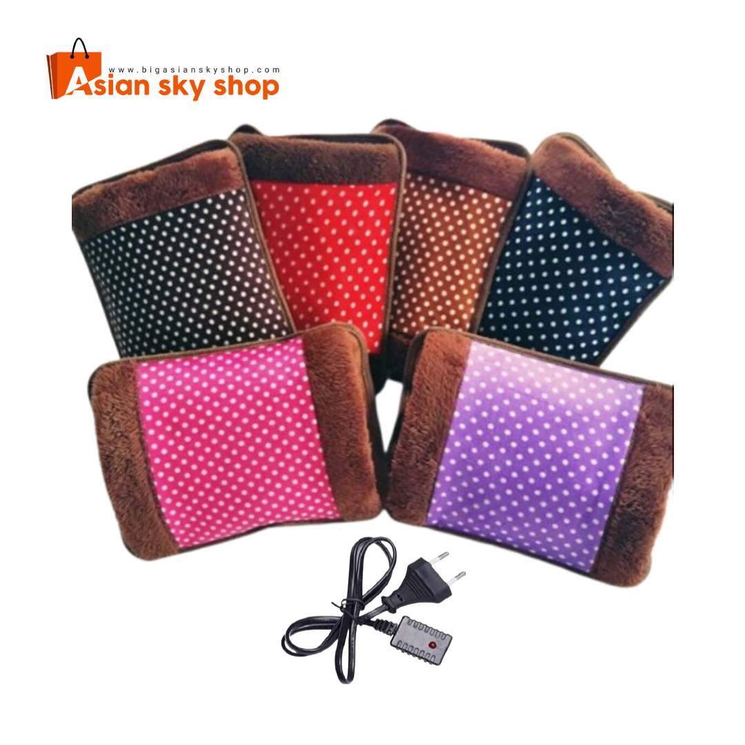 Electric Hot Water Bag Electric Hot Water Bag close-up showing soft velvet material and insulated heating gel