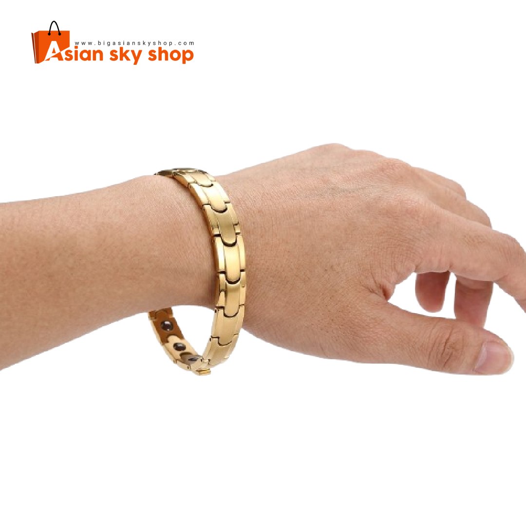 Golden Magnetic Bracelet Gold magnetic bracelet for arthritis and circulation improvement