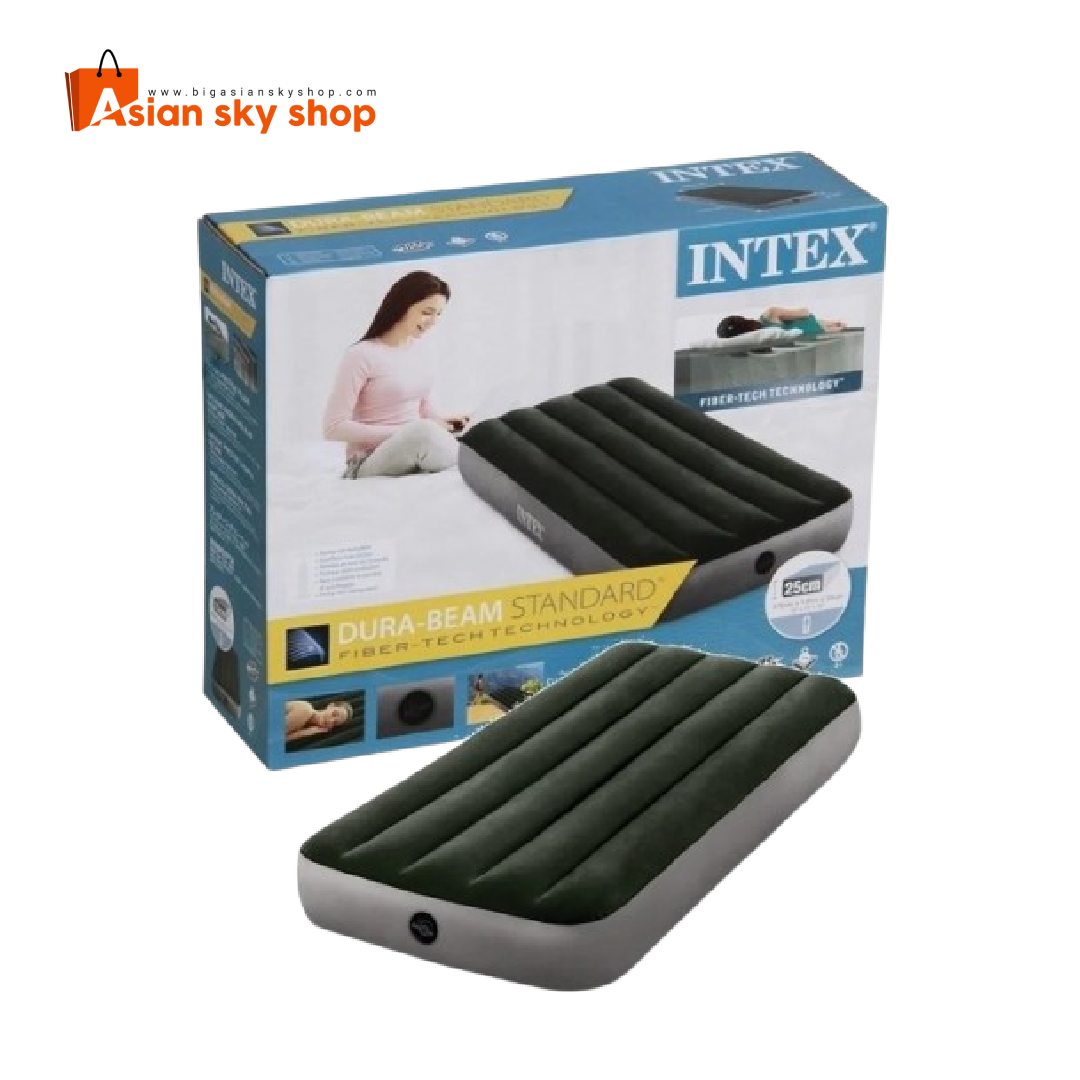 Intex Inflatable Single Air Bed 25cm Intex Single Air Mattress 25cm for Camping