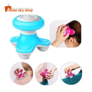 Person using Mini Handheld Vibrating Body Massager for back pain relief