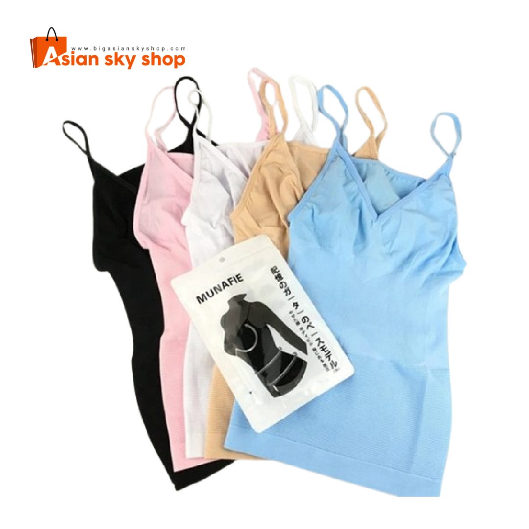 Munafie Slimming Vest Top Black Shapewear Camisole for Women