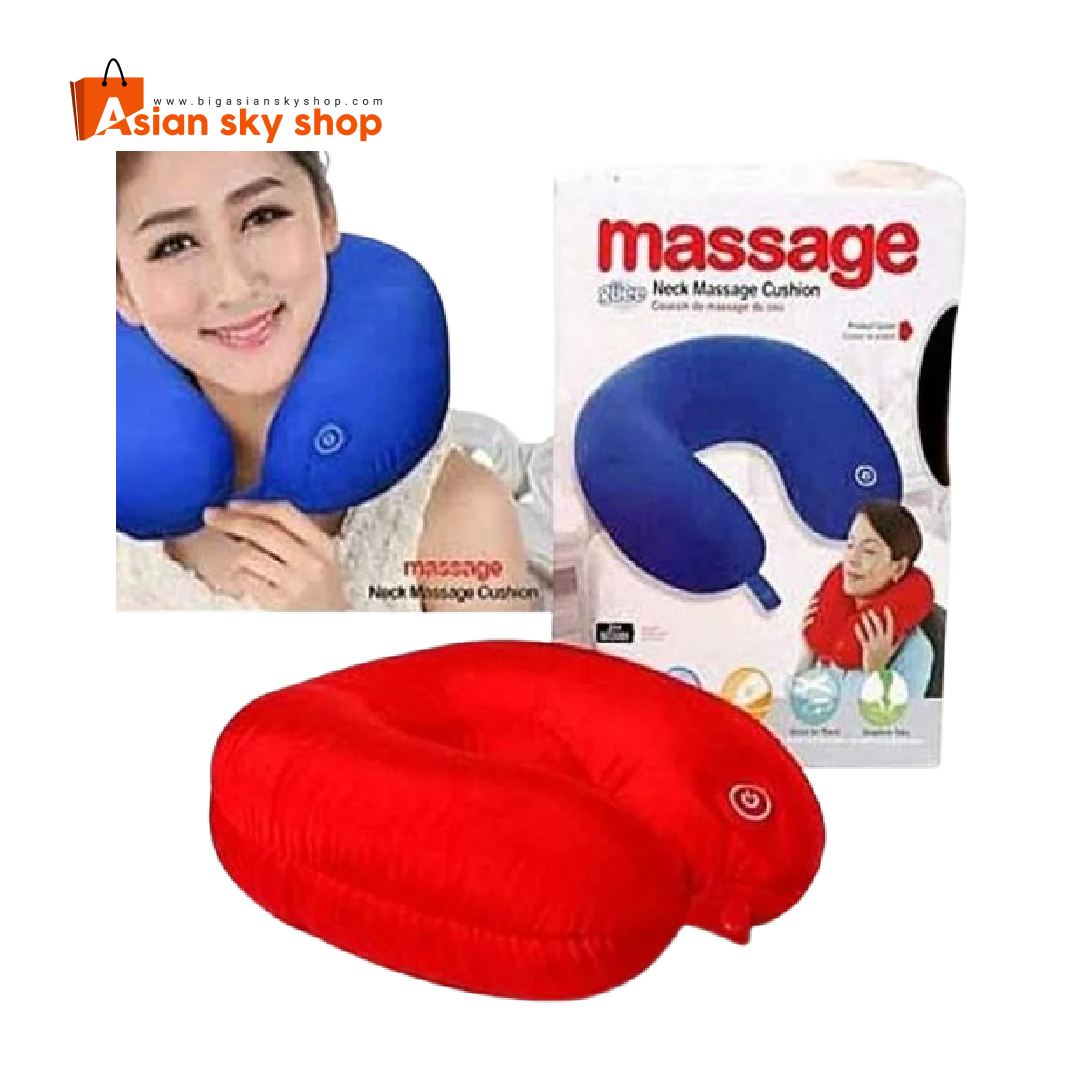 Neck Massage Cushion Soft velvet vibrating neck pillow for neck pain and shoulder relief