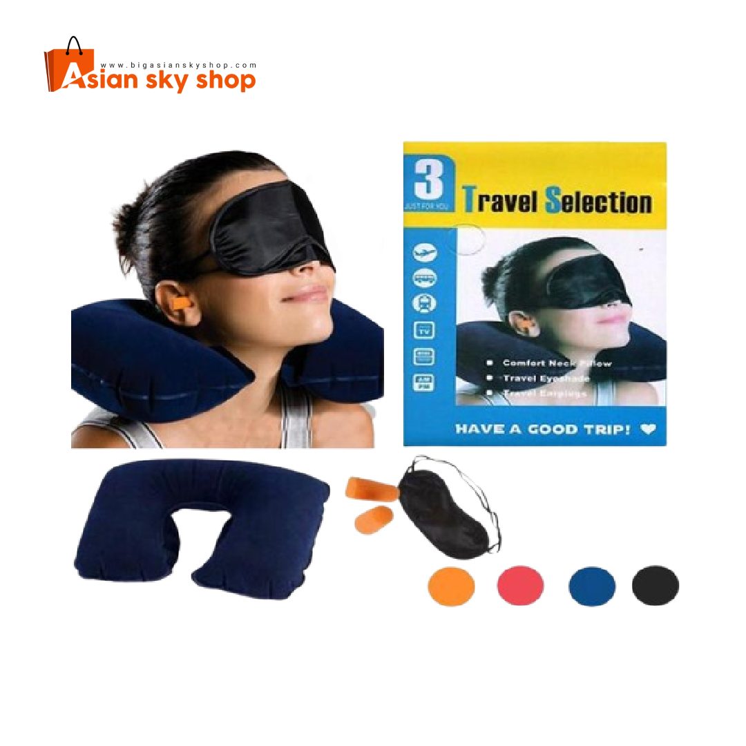3-in-1 travel pillow set for flights and long trips