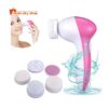 5 in 1 beauty care massager facial cleansing brush with 5 heads