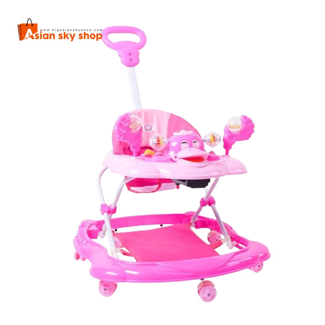 Baby Walker with Music Toys and Parent Push Handle