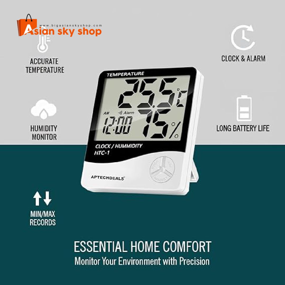 Indoor digital thermometer for home temperature monitoring