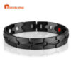 black magnetic bracelet for pain relief stainless steel