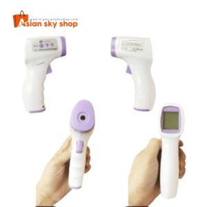Digital infrared thermometer LCD display showing temperature reading