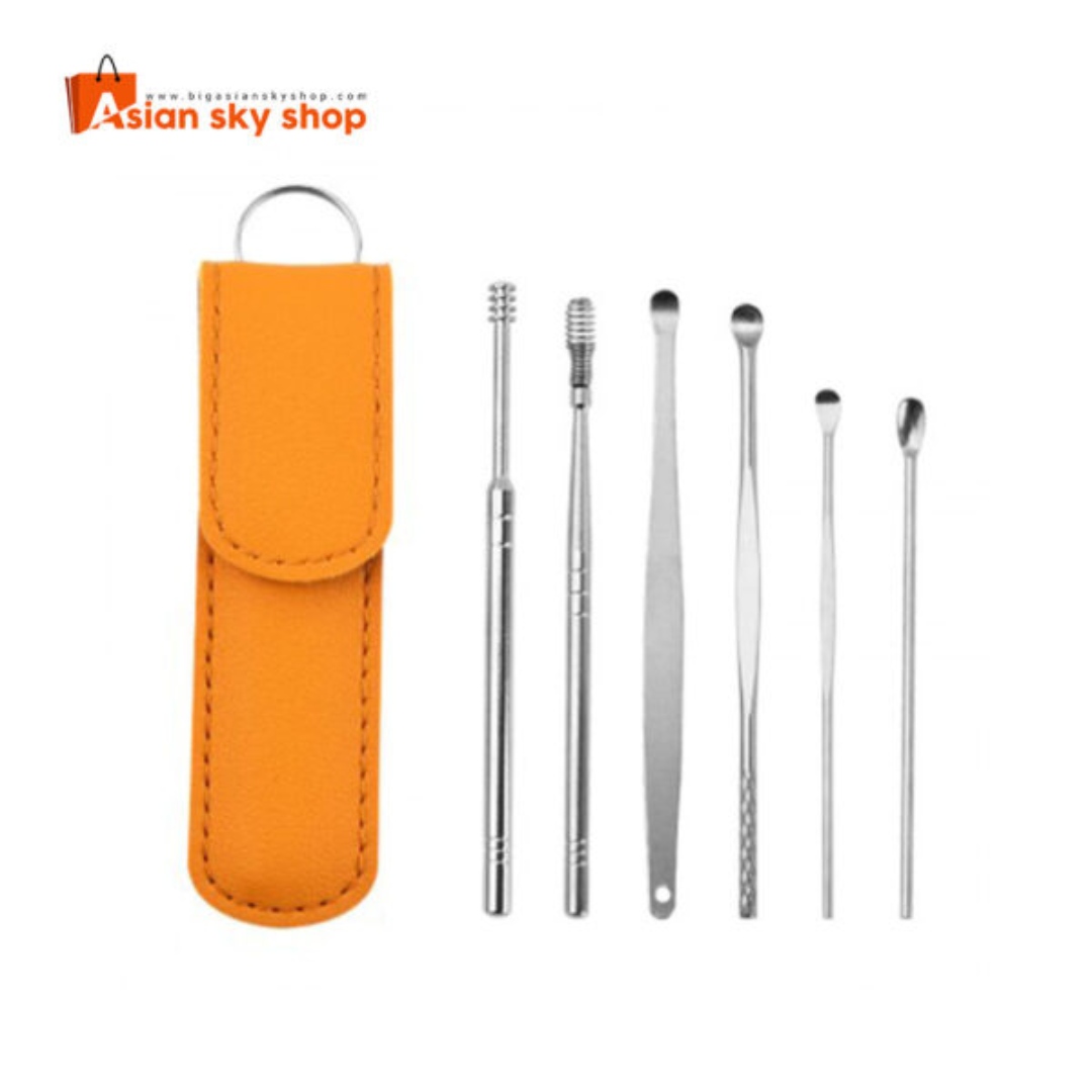 Ear Wax Removal Tool Earpick Stainless Steel 6 Pieces