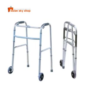 Adjustable folding walking walker for safe patient mobility support