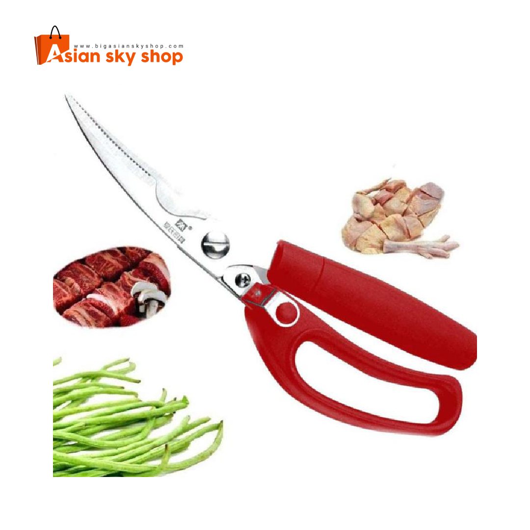 Multifunction fish cutting scissors with stainless steel blades for cleaning and cutting fish