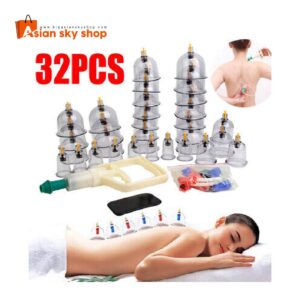 Hijama Cupping Therapy 32 pcs Set for muscle pain relief and blood circulation