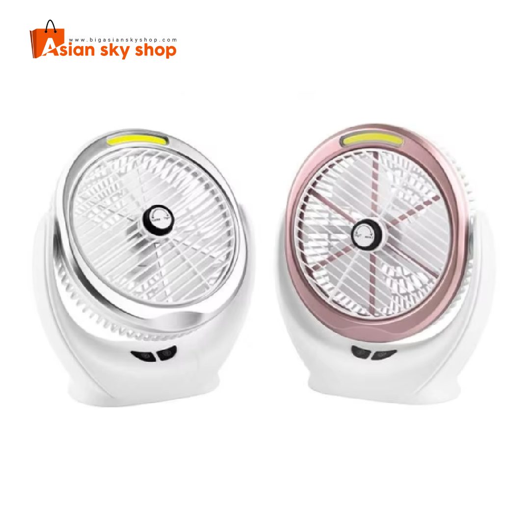 USB powered desktop fan with LED light for bedroom and office