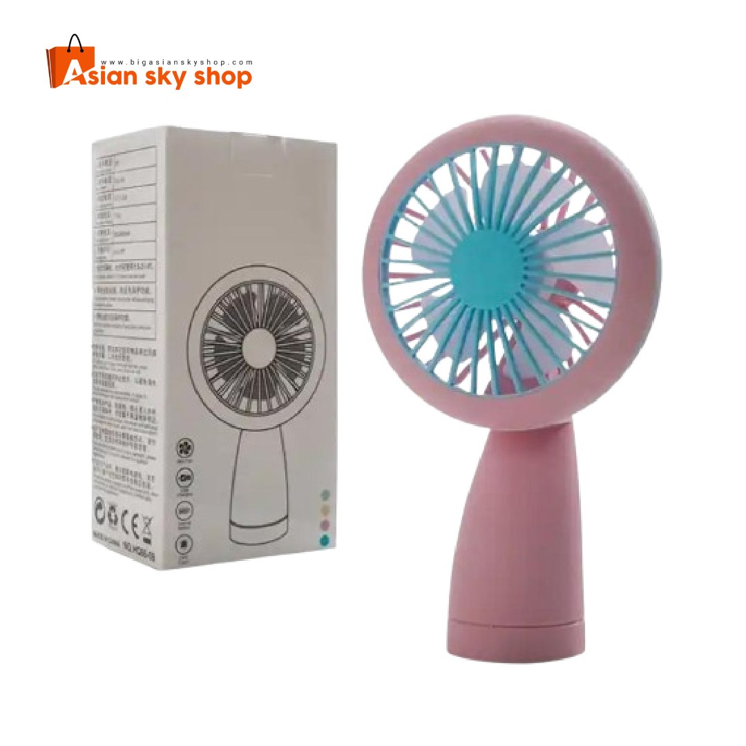 Mini hand fan with LED light rechargeable design