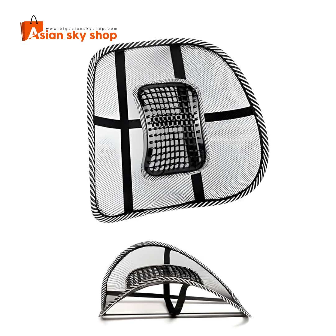 Lumbar support cushion for chair with ergonomic design