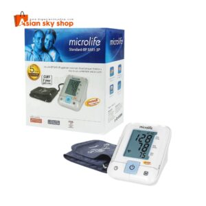 Microlife BP-3AR1-3P digital BP monitor LCD screen close-up