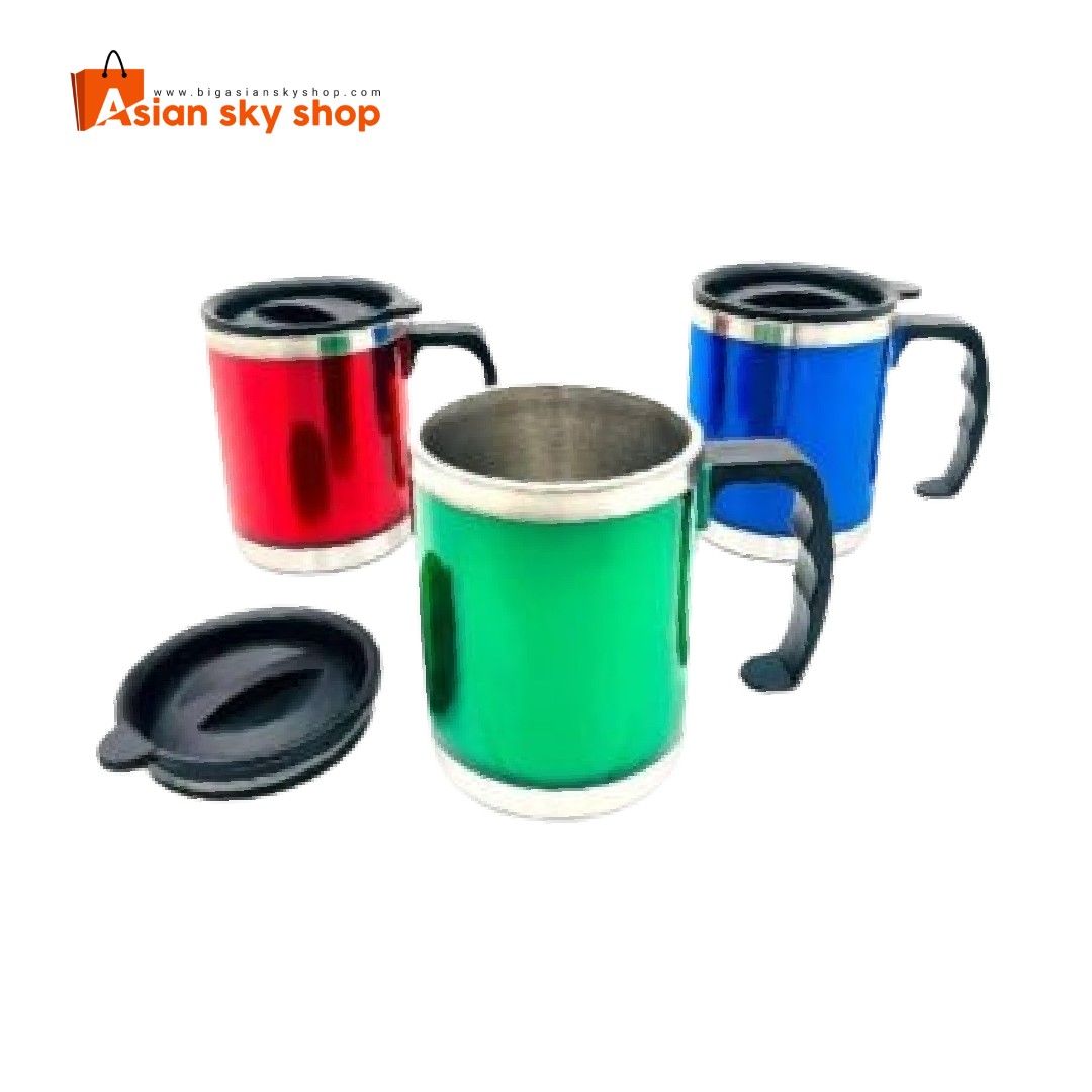 Insulated stainless steel coffee travel mug