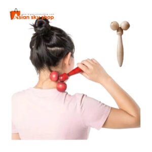 Wooden 3D Massager double-head manual body roller