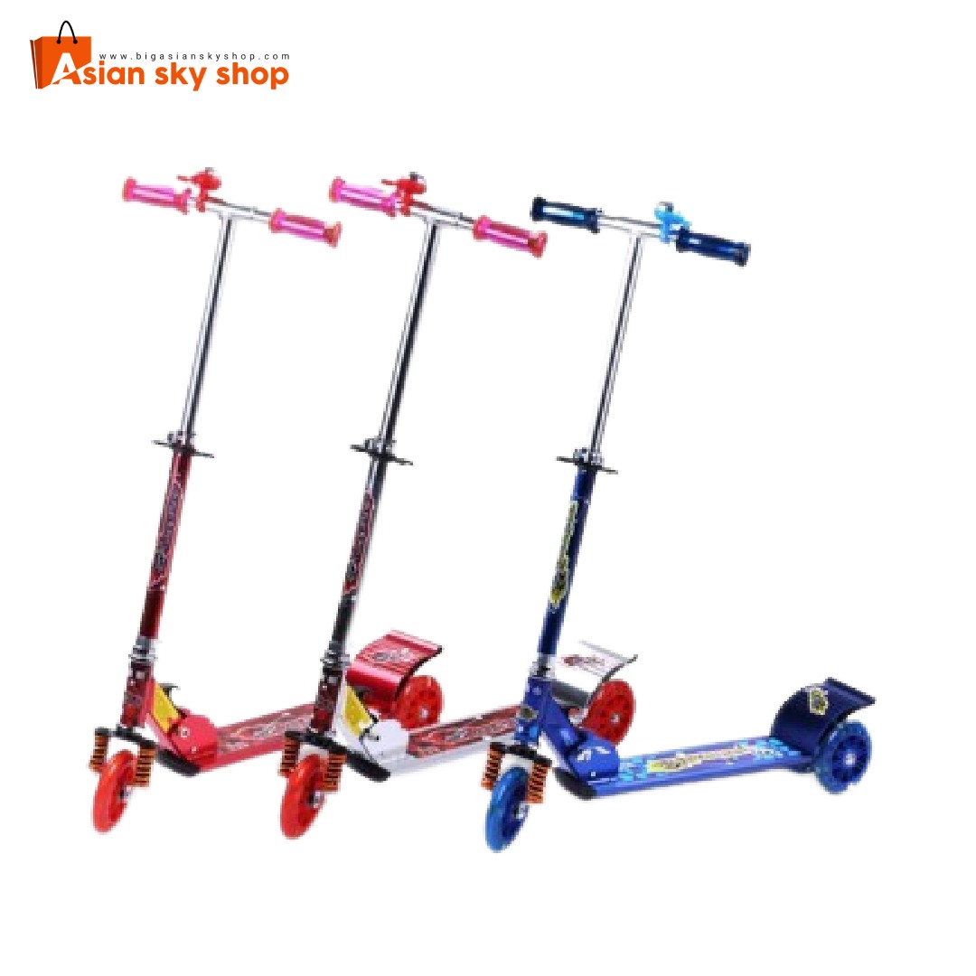 Adjustable Lionman Kids Scooter with LED lighting wheels for children