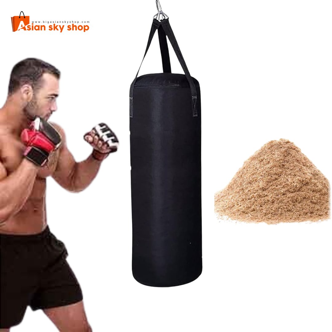 30-inch double boxing punching bag in black for home, gym, and martial arts training