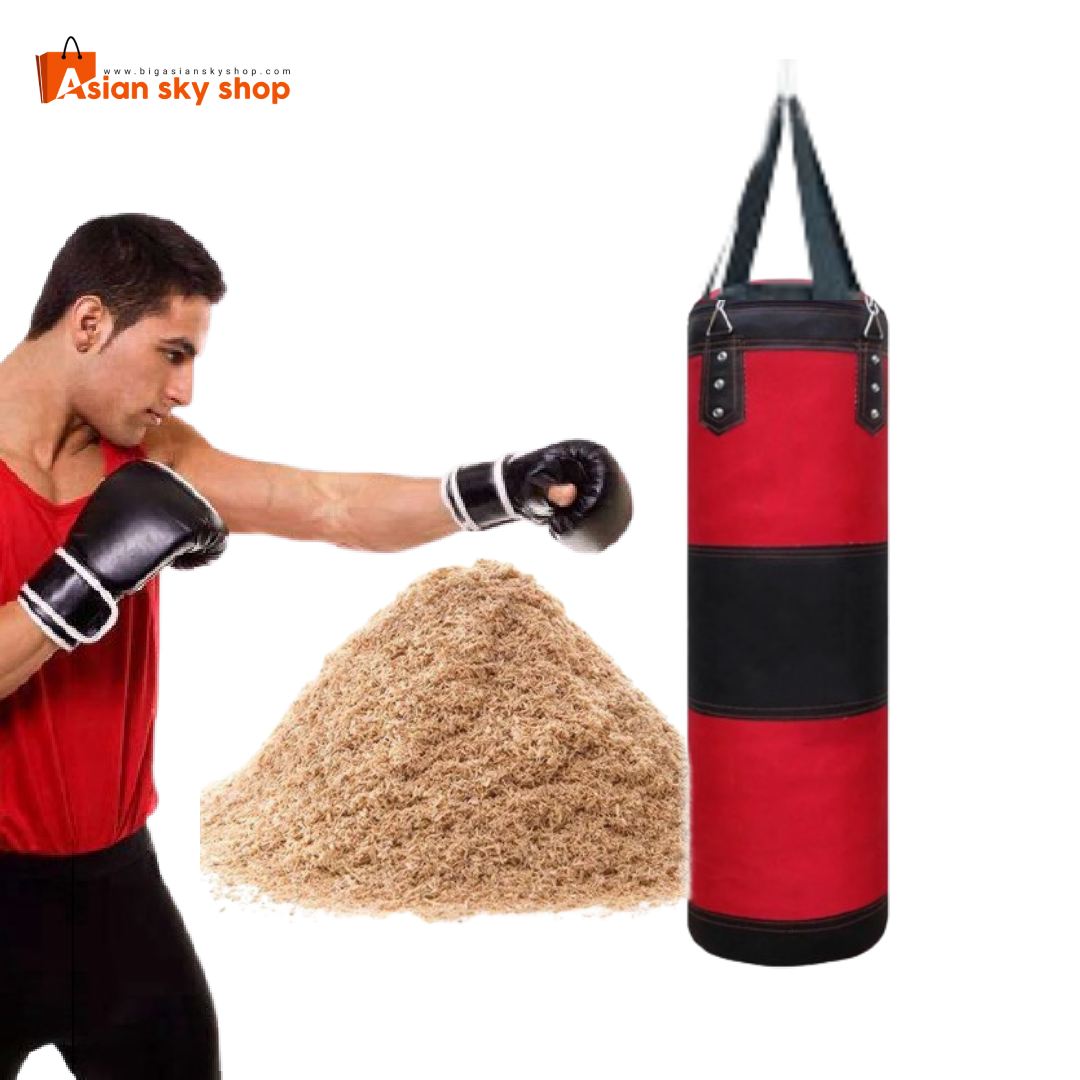 Fabric Boxing Punching Bag in Red & Black for home and gym training