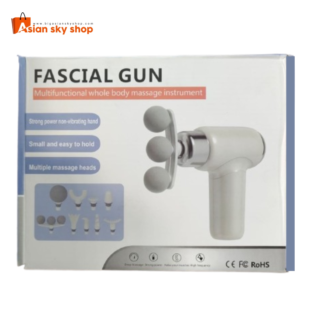 Fascial Gun Massager S100-T with multiple massage heads for deep tissue relief