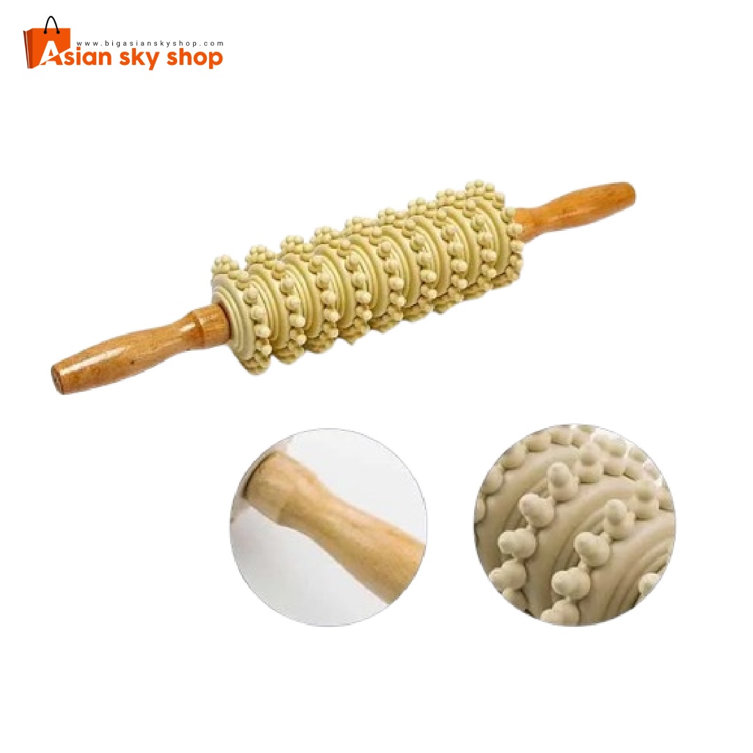 Wood Therapy Massage Roller for body sculpting and muscle relief
