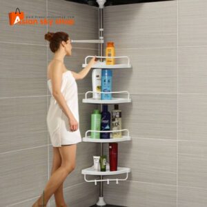 Multi Corner Shelf 4 Layer No-Drill Adjustable Storage Rack for Bathroom