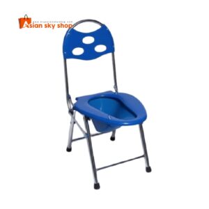 Adjustable commode chair with stainless steel frame for patient care