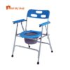 Folding commode chair stainless steel frame portable toilet chair for older people care
