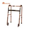 Folding patient walking walker with adjustable height support