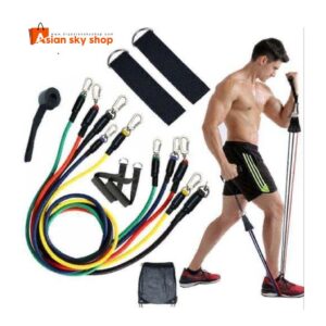 Exercise Power Resistance Bands 5 in 1 Fitness Workout Set
