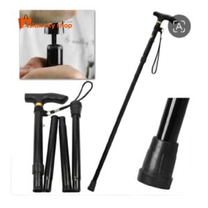 Foldable Walking Stick with Adjustable Height for Comfortable Mobility Support