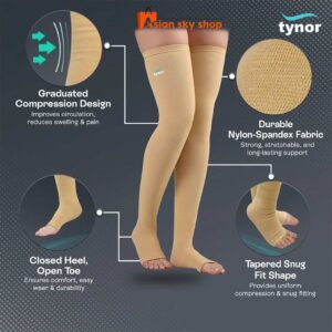 Tynor I-15 Mid Thigh Compression Stocking Beige
