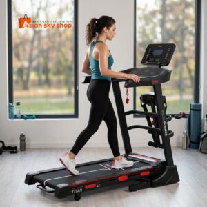 Titan X50 Pro Treadmill LCD display and running area